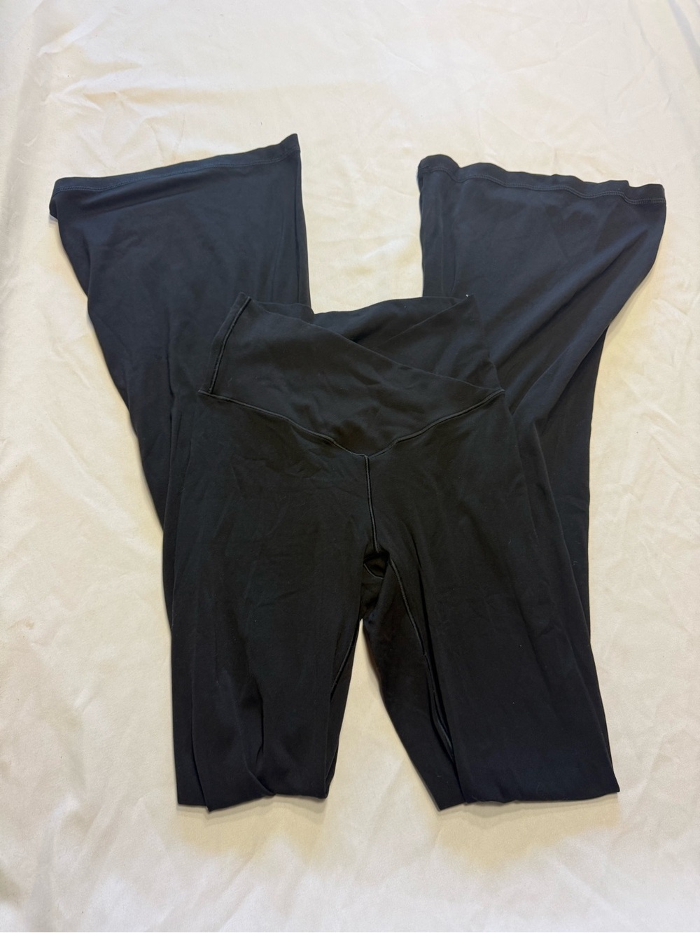 High-Rise Black Flared Leggings